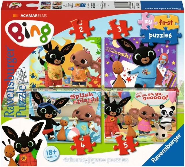 Mijn eerste puzzel Bing – plezier met vrienden 4-in-1 (2–5 stukjes) RAVENSBURGER