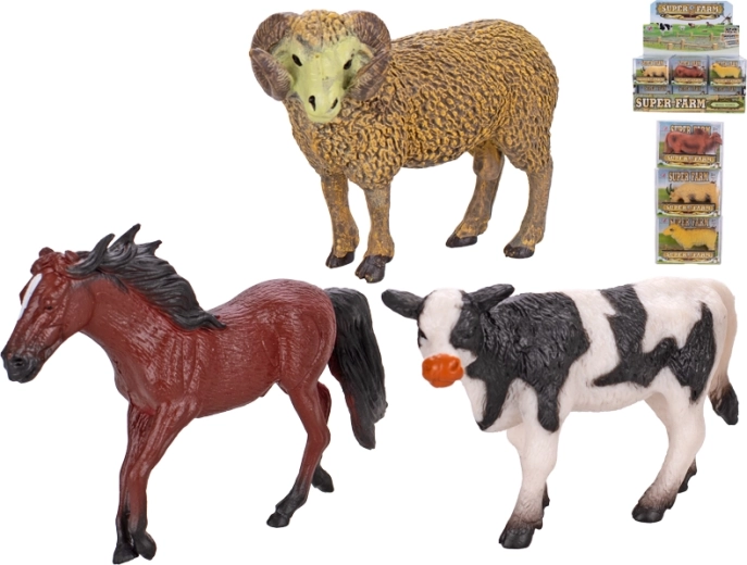Set boerderijdieren figuren 8 cm, 24 stuks