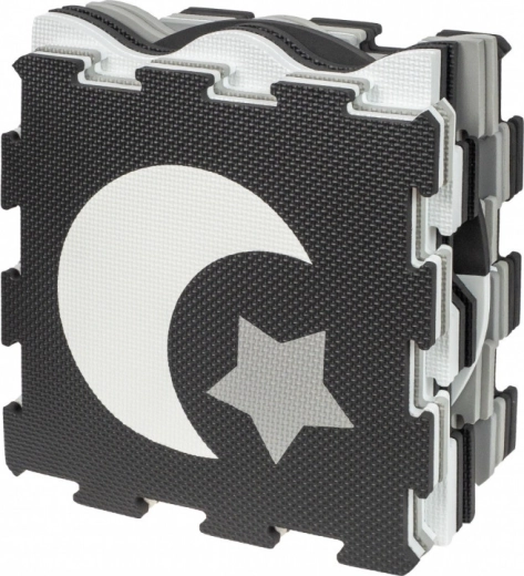 Foam play mat for children black-and-white