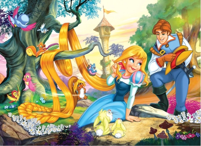 Puzzle Eurographics Princesse avec de magnifiques cheveux 100 pièces