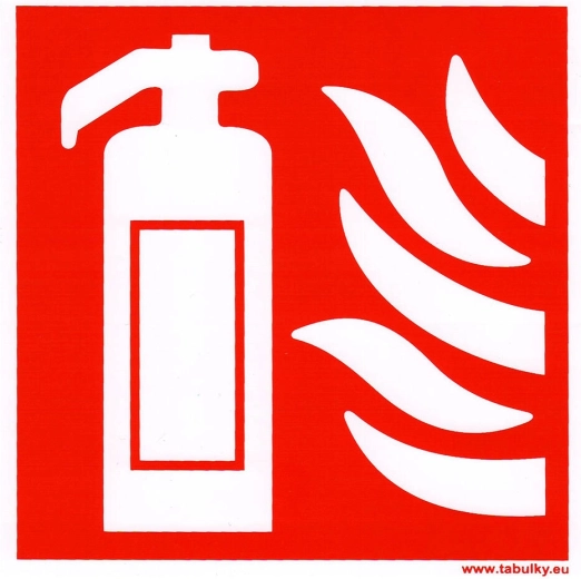 Photoluminescent sign – fire extinguisher symbol 148 × 148 mm