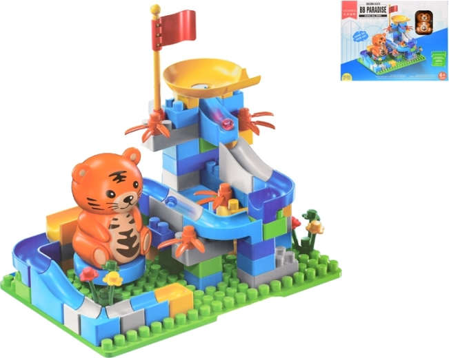 Bouwset met baan en diertje, 87 onderdelen