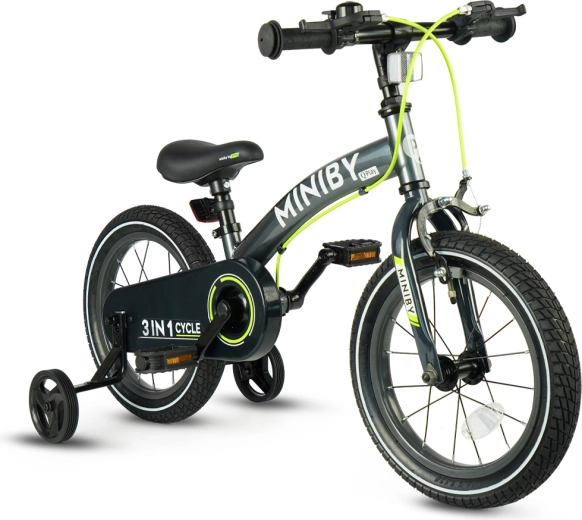 Qplay Miniby 3-in-1 Kids’ Bike 14" Grey