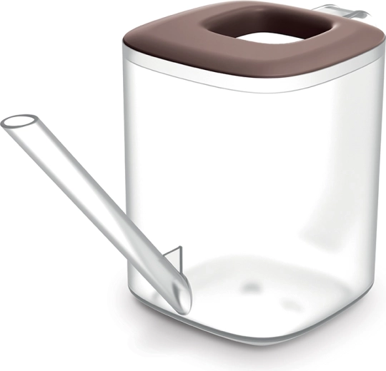 Théière en verre Tubi 1 l avec couvercle en bambou et filtre en acier inoxydable, transparente/marsala