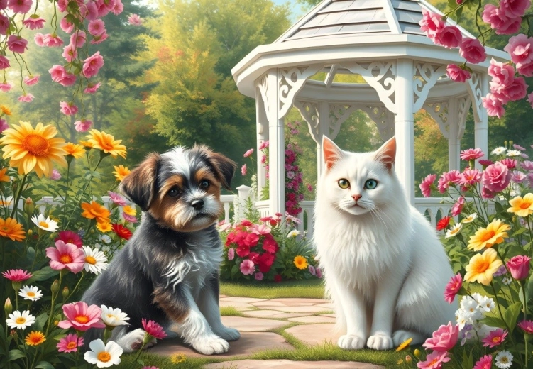 Puzzle Bluebird Compagnons au jardin 1000 pièces