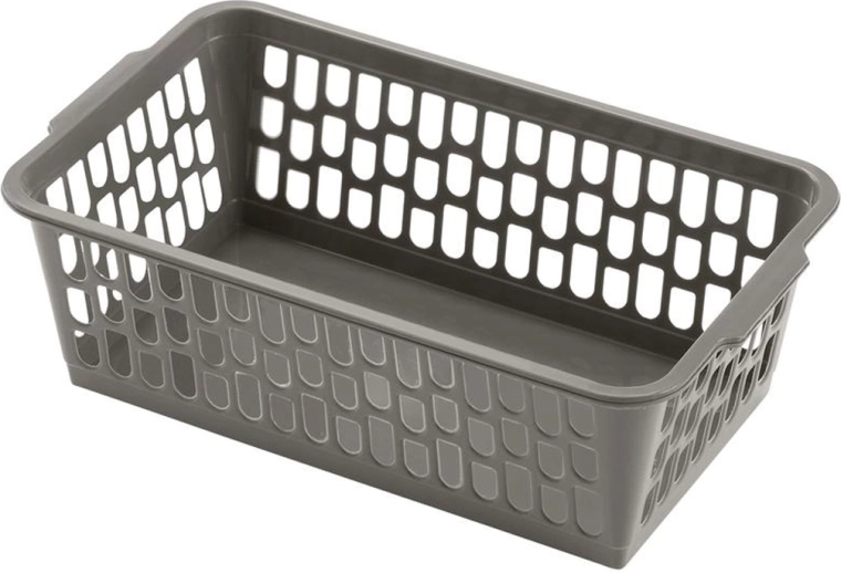 Kunststof opbergmand HEIDRUN 25 × 15 × 8 cm – mix kleuren