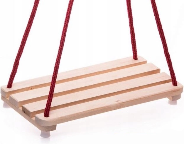 Balançoire en bois avec assise naturelle