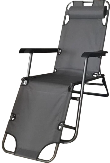 Chaise longue pliante Riviera Black MalTec