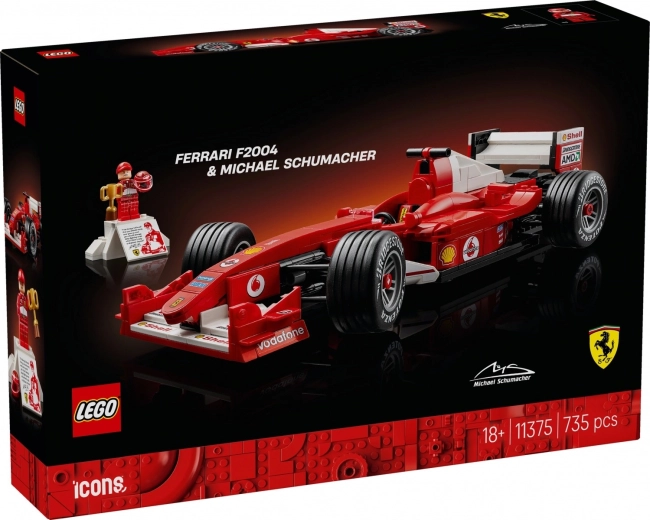 LEGO Icons Ferrari F2004 and Michael Schumacher – collectible F1 model