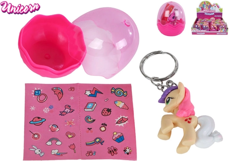 Porte-clés licorne avec surprise