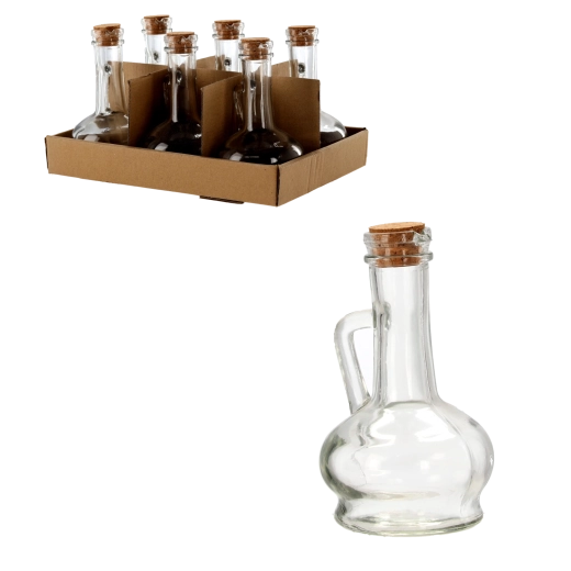 Glazen fles met kurk en oor 150 ml