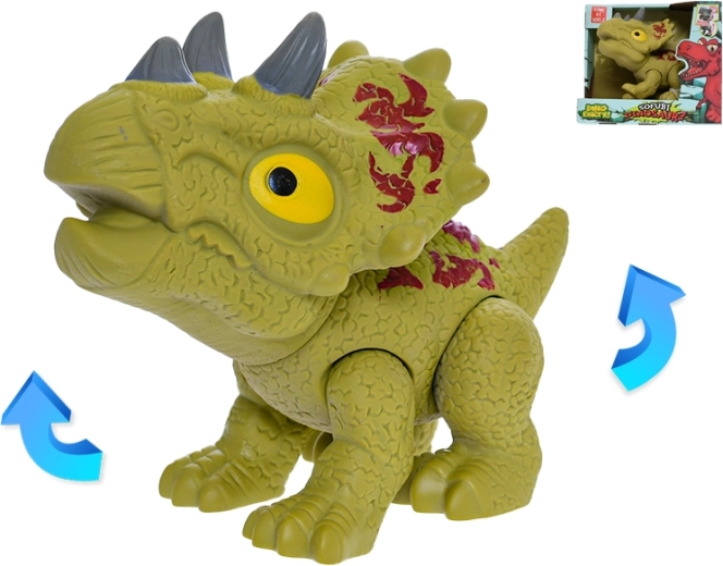 Dinosaurus Triceratops met bewegende delen 17 cm