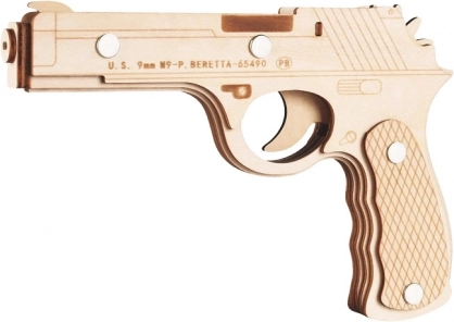 Wooden 3D Puzzle Gun Beretta M9