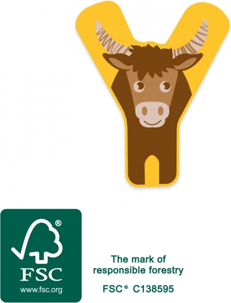 Small Foot lettre en bois Y