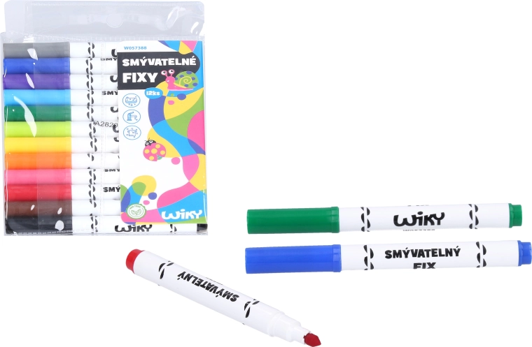 Washable water-based markers, 12 pcs