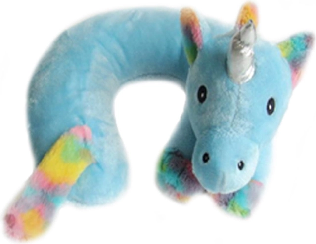 Plush 3D unicorn headrest for kids