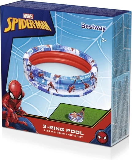 Aufblasbares Becken mit drei Ringen MARVEL SPIDER-MAN 122 × 30 cm