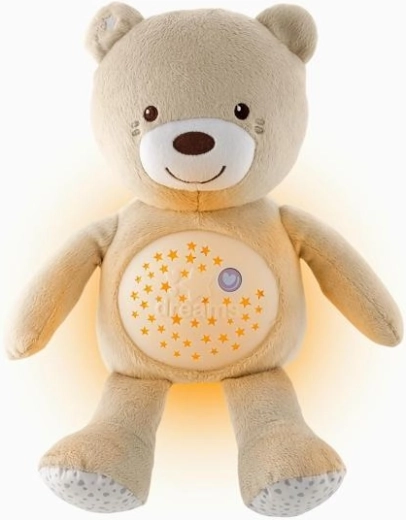 Chicco plush teddy bear with projector and music Baby Bear First Dreams, beige