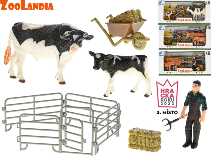 Zoolandia set koe met kalf en accessoires voor de boerderij