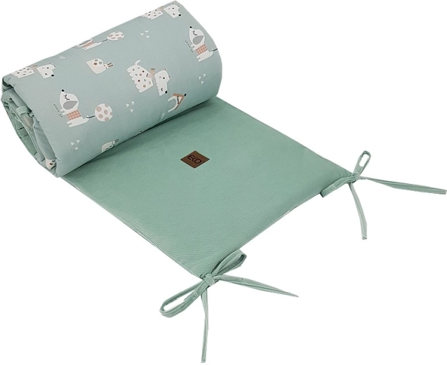 EKO cot bumper velvet Dogs mint