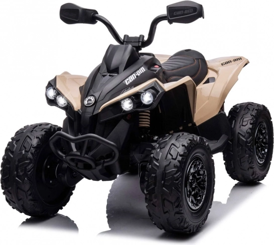 Kids' Electric Quad Bike CAN-AM with EVA Wheels and Lighting 24V – Beige