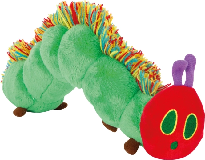 small foot pluche rups uit het boek Rupsje Nooitgenoeg (Eric Carle) 28 cm