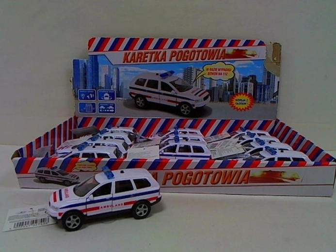 Ambulance 11 cm with light and sound (Polish voice messages)