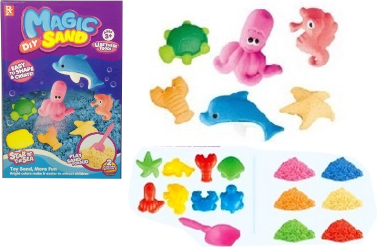 Kinetic Sand 3D with Molds, 2 Colors in Set