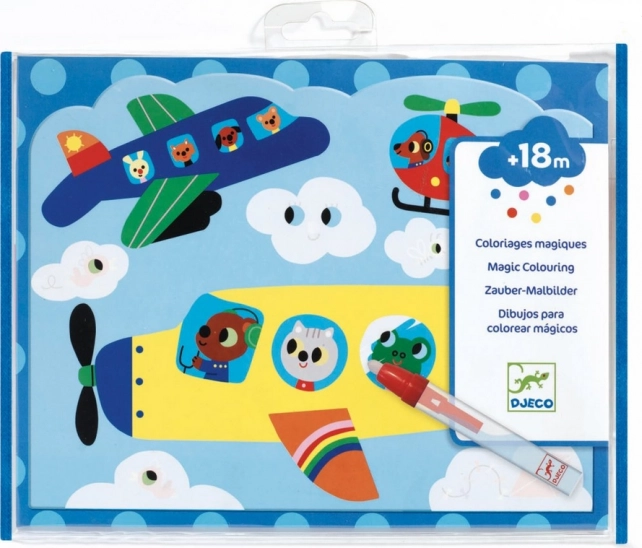 DJECO waterkleuren luchtvervoer