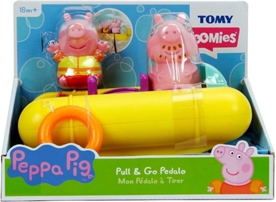 TOMY Peppa Pig schwimmendes Floß mit Figuren für die Badewanne