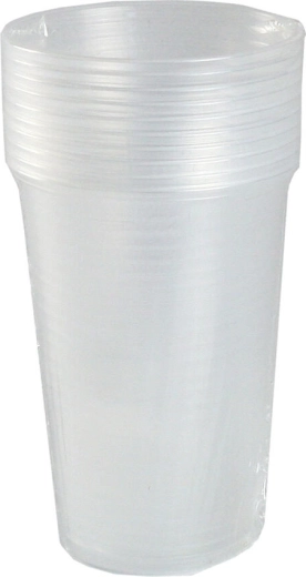 Gobelet en plastique 200 ml transparent, réutilisable (10 pcs)