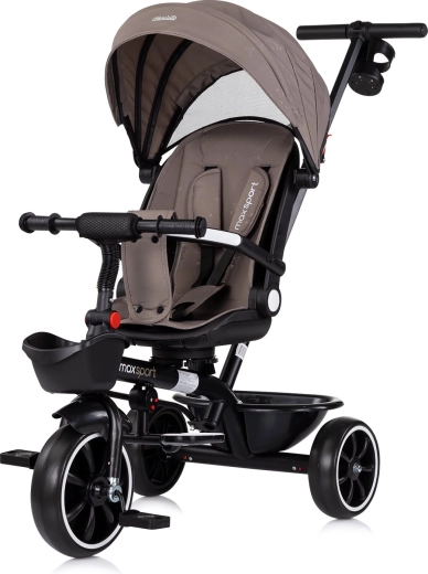 Children's tricycle with canopy 2-in-1 CHIPOLINO Max Sport Tiramisu