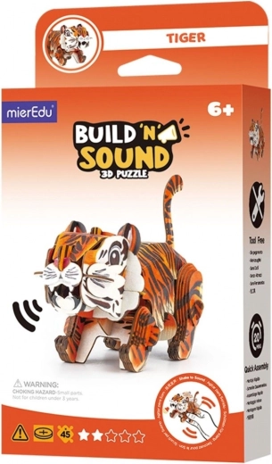 Puzzle 3D MierEdu Construis et écoute – tigre