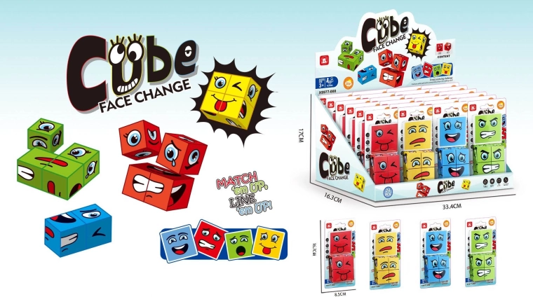 Magische kubus met glimlach – anti-stress speelgoed
