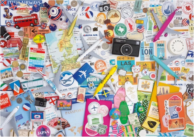 Puzzle Collage de voyage 1000 pièces EDUCA