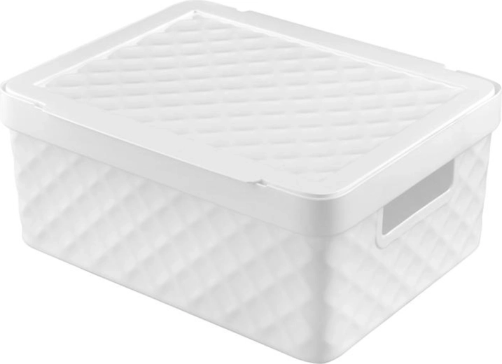 Panier de rangement en plastique avec couvercle HEIDRUN 11 l, assortiment de couleurs