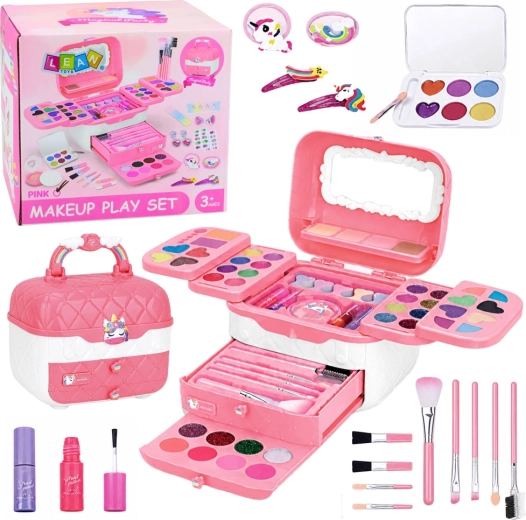 Children’s cosmetic case with unicorn – pink 72-piece set