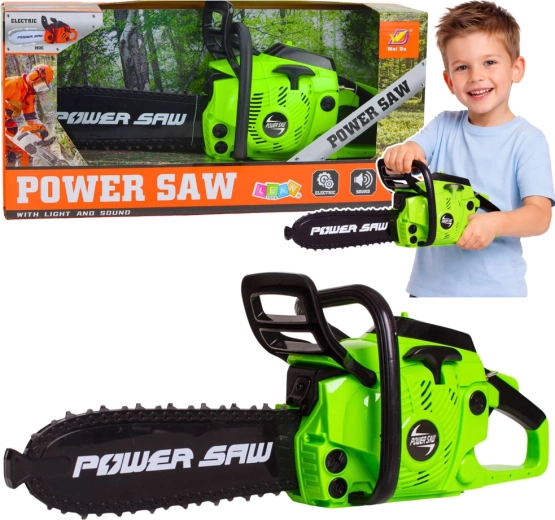 Kinderspeelgoed kettingzaag met licht en geluid – groen