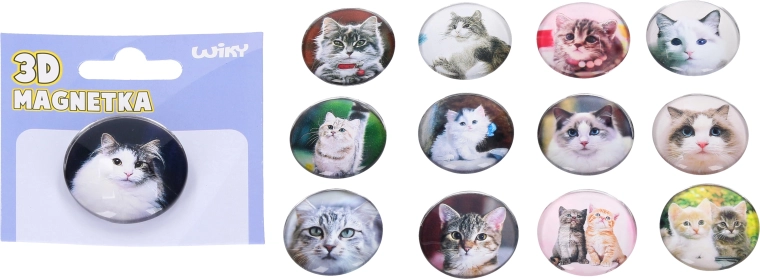 Glass Magnet Cat 4 cm – mix of variants