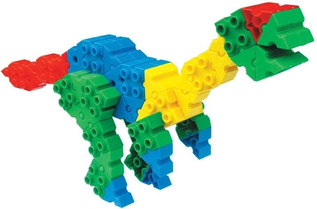 Creative building with colorful pieces