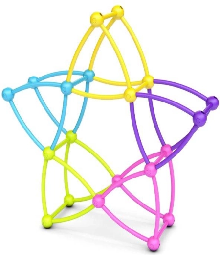 Creative 3D building with pastel pieces