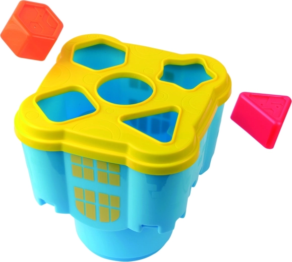 Bucket with shape sorter lid