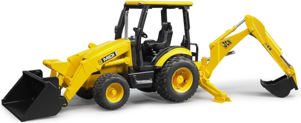 Bruder tractor JCB MIDI voorlader met graafmachine