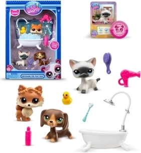 Littlest Pet Shop Bathroom Set with 3 Pets