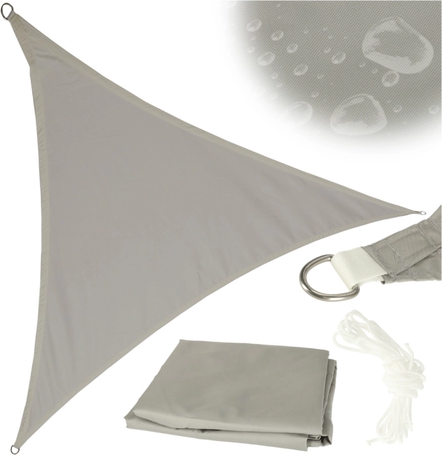 Voile d’ombrage LUARO Imperméable Triangle 3x3x3 m Gris