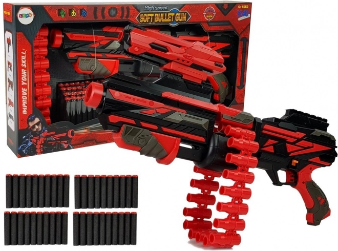 Large foam dart blaster red-black