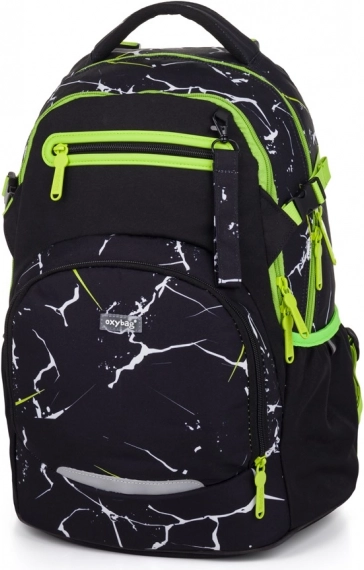 School Backpack Oxy Ombre Electric, black–green
