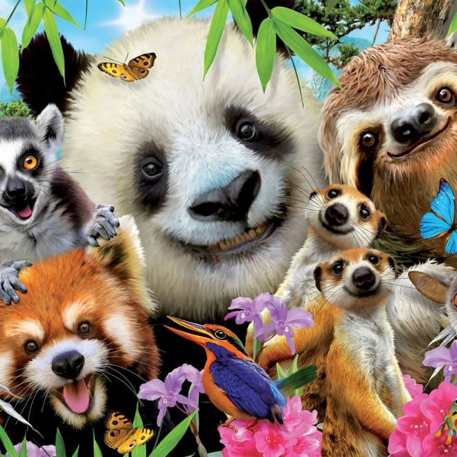 Puzzle Selfie des amis aux yeux noirs 300 pièces