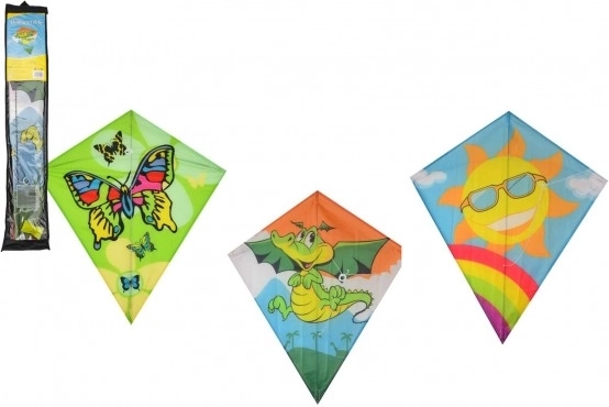 vlieger van nylon 60 × 70 cm, 3 motieven