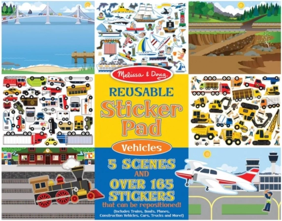 Melissa & Doug - herbruikbare stickers Voertuigen